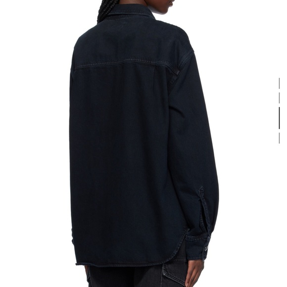 AGOLDE Black Camryn Denim Shirt - Picture 3 of 8